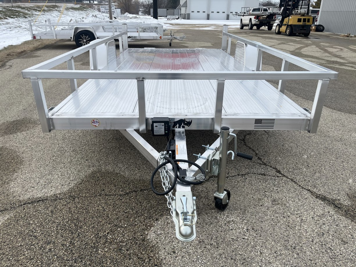 New 2026 Black Rhino LSS714A-5K Aluminum 5K GVWR 81"x14' w/ Brakes & Bi-Fold Gate (ATV / UTV / Side by Side) Utility Trailer