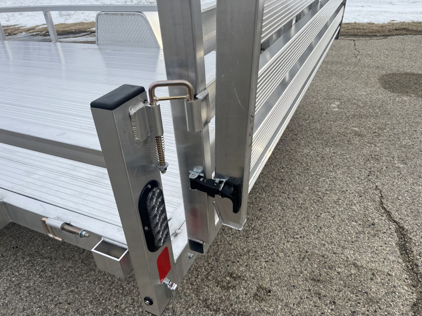 New 2026 Black Rhino LSS714A-5K Aluminum 5K GVWR 81"x14' w/ Brakes & Bi-Fold Gate (ATV / UTV / Side by Side) Utility Trailer