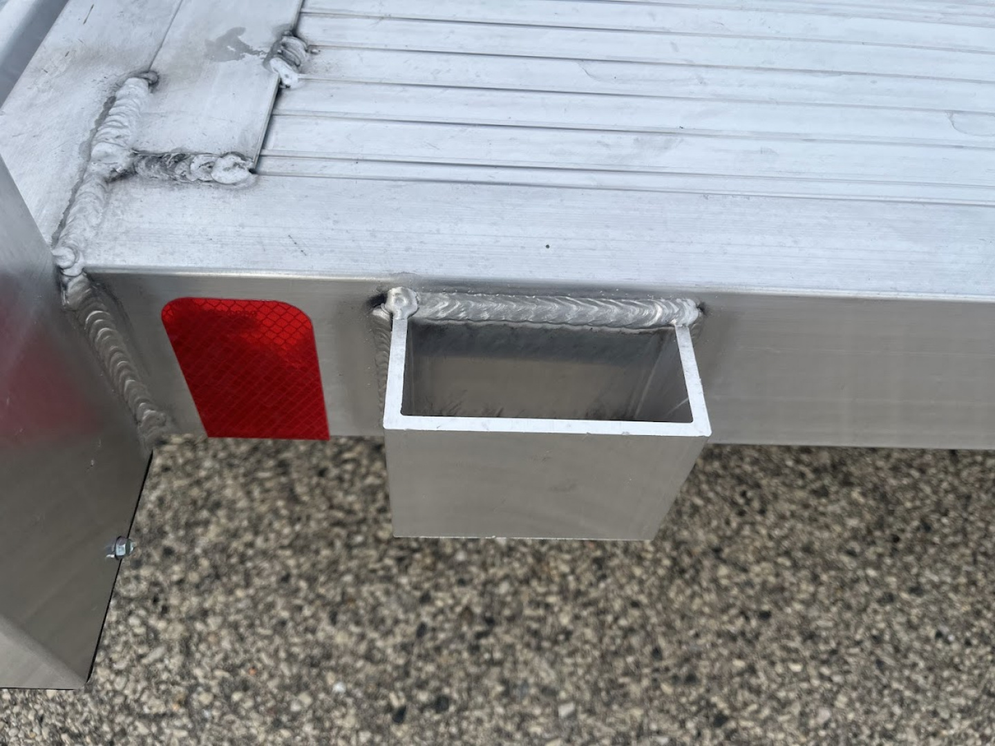 New 2026 Black Rhino LSS714A-5K Aluminum 5K GVWR 81"x14' w/ Brakes & Bi-Fold Gate (ATV / UTV / Side by Side) Utility Trailer