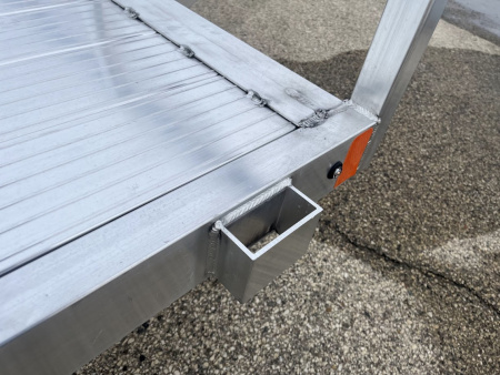 New 2026 Black Rhino LSS714A-5K Aluminum 5K GVWR 81"x14' w/ Brakes & Bi-Fold Gate (ATV / UTV / Side by Side) Utility Trailer