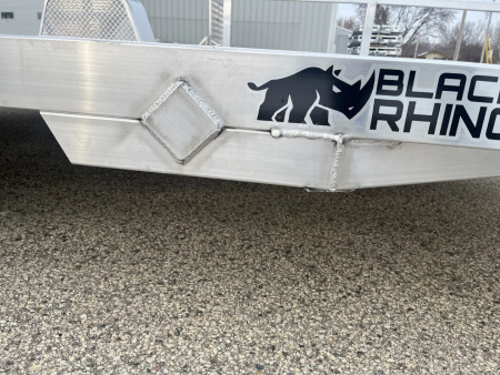 New 2026 Black Rhino LSS714A-5K Aluminum 5K GVWR 81"x14' w/ Brakes & Bi-Fold Gate (ATV / UTV / Side by Side) Utility Trailer