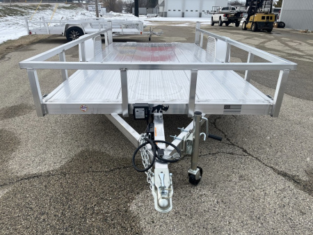 New 2026 Black Rhino LSS714A-5K Aluminum 5K GVWR 81"x14' w/ Brakes & Bi-Fold Gate (ATV / UTV / Side by Side) Utility Trailer