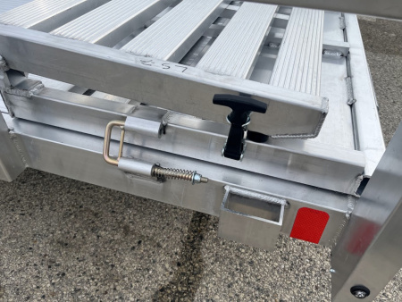 New 2026 Black Rhino LSS714A-5K Aluminum 5K GVWR 81"x14' w/ Brakes & Bi-Fold Gate (ATV / UTV / Side by Side) Utility Trailer