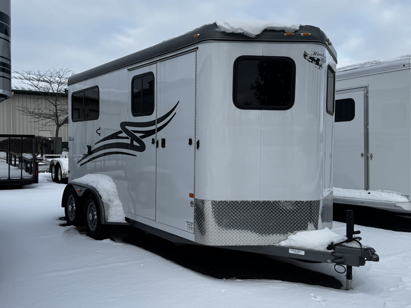 New 2024 Hawk Custom Classic 2 Horse Straight Load w/ Ramp