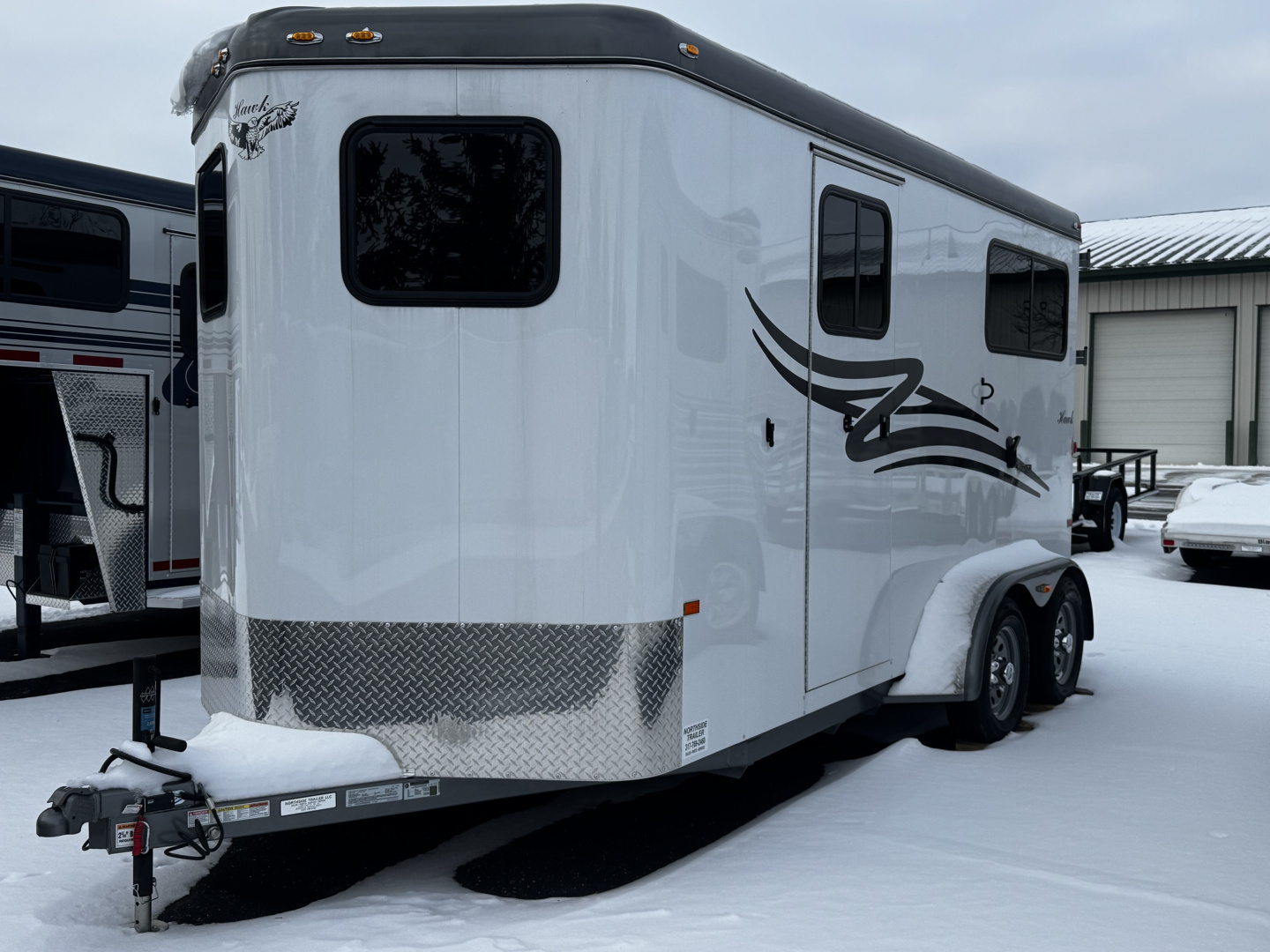 New 2024 Hawk Custom Classic 2 Horse Straight Load w/ Ramp