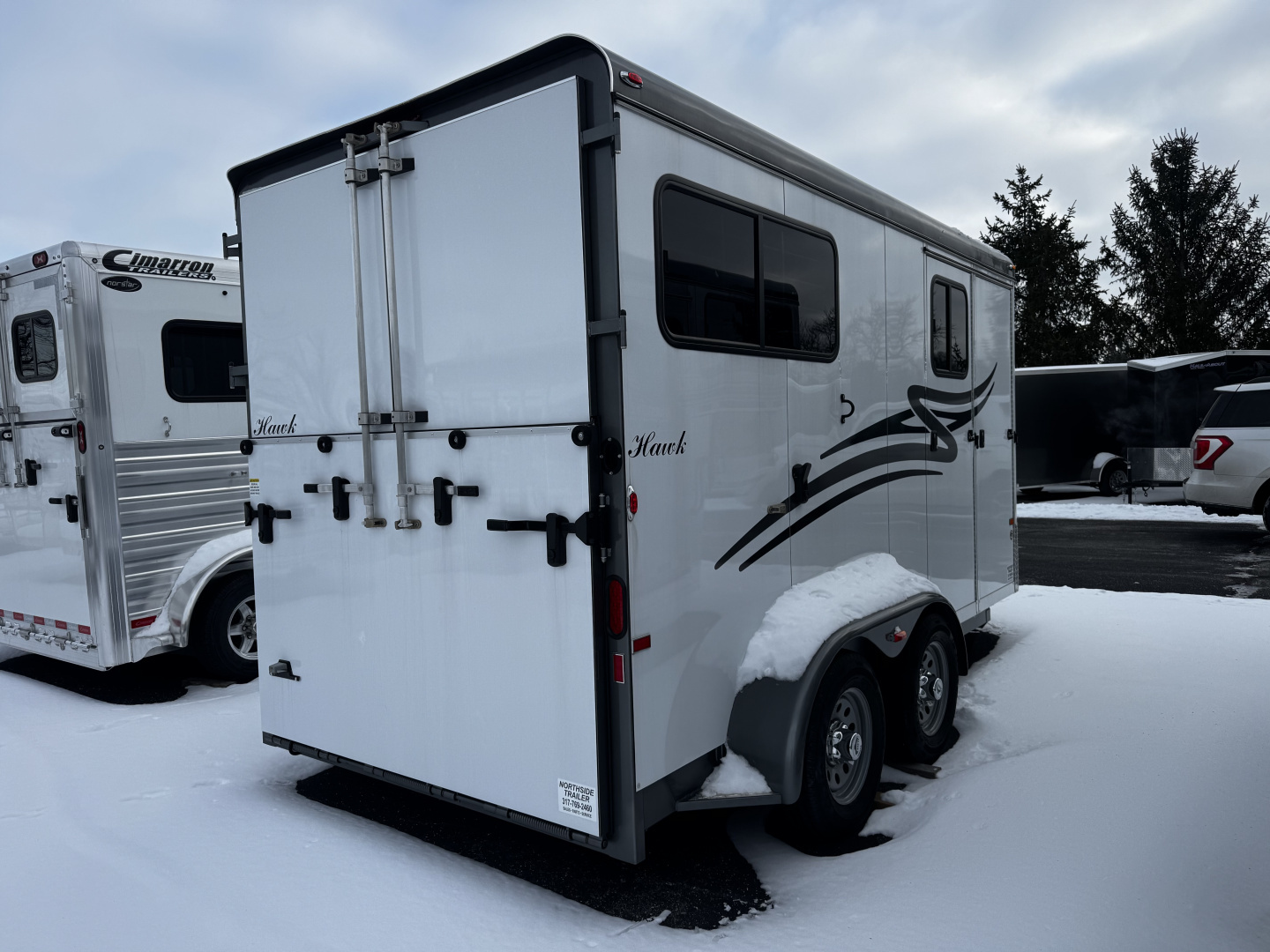 New 2024 Hawk Custom Classic 2 Horse Straight Load w/ Ramp