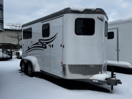 New 2024 Hawk Custom Classic 2 Horse Straight Load w/ Ramp