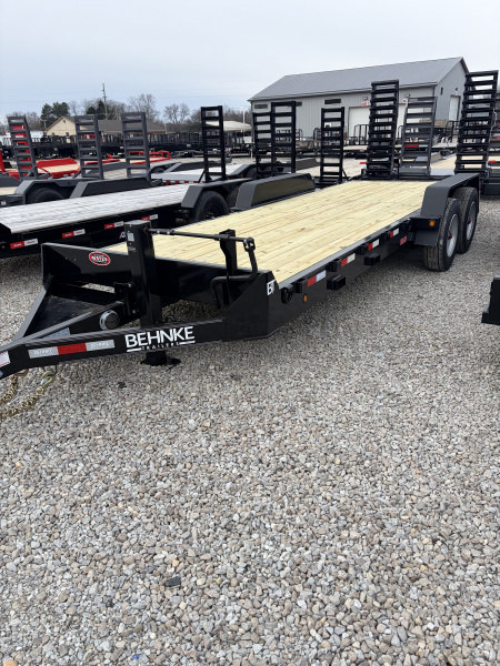 New 2026 Behnke CBCT2020E-S10K Equipment Trailer 83X20 TA SKIDLOADER BEAVERTAIL W/FLIP-UP RAMPS (GVW:20000) YELLOWSTONE