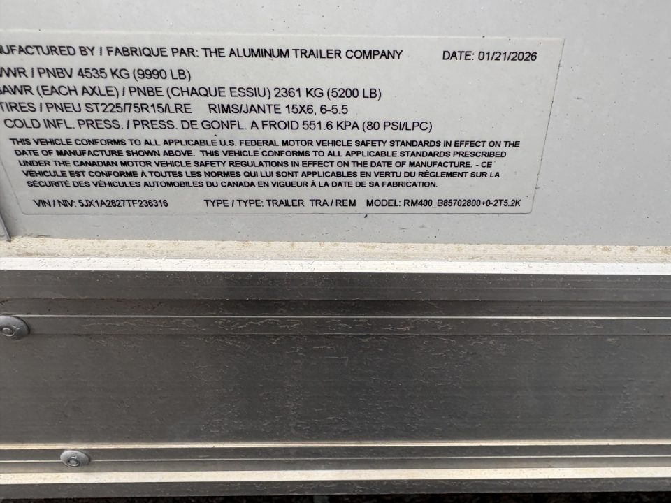 New 2026 ATC 8.5 X 28 10K RoM400 Car / Racing Trailer