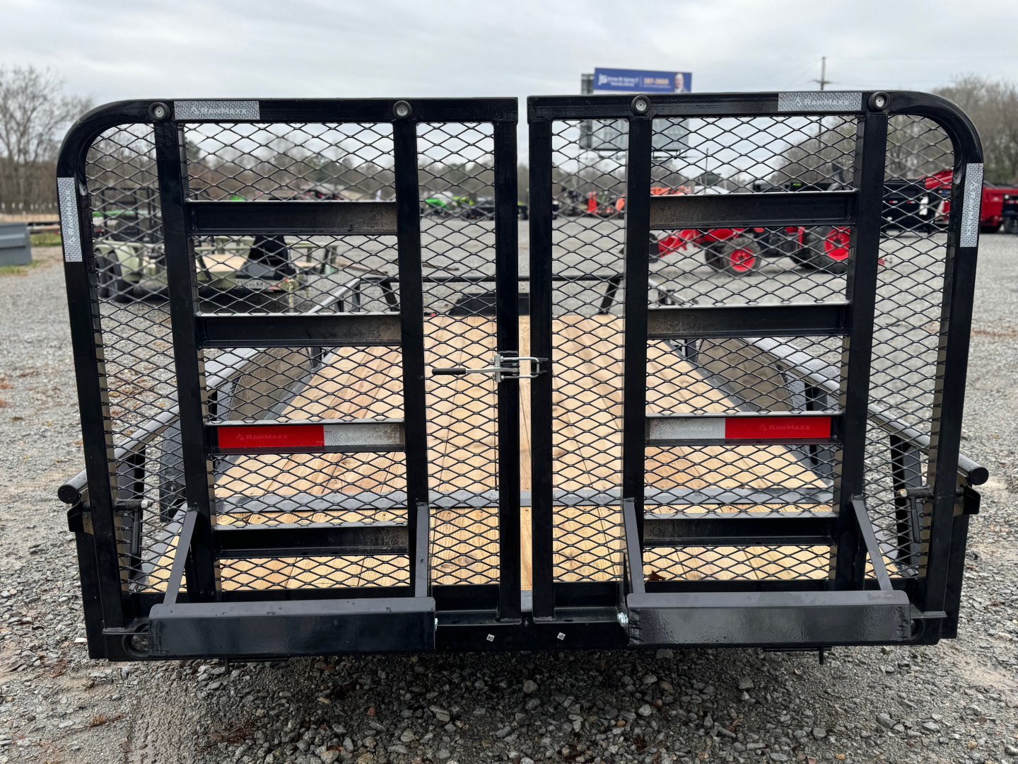 New 2026 RawMaxx UTX 83X16 W/4' HD FOLDING SPLIT GATE 10K GVWR Utility Trailer