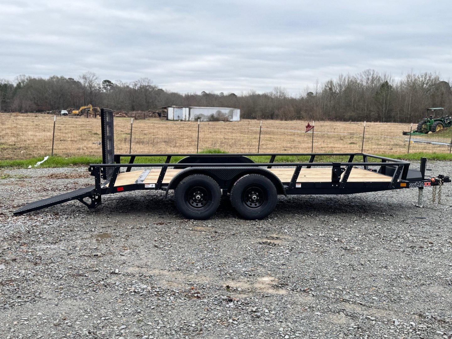 New 2026 RawMaxx UTX 83X16 W/4' HD FOLDING SPLIT GATE 10K GVWR Utility Trailer