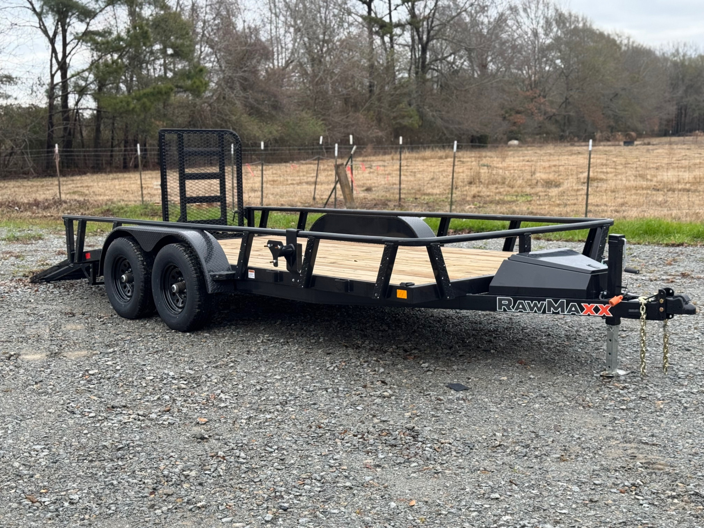 New 2026 RawMaxx UTX 83X16 W/4' HD FOLDING SPLIT GATE 10K GVWR Utility Trailer