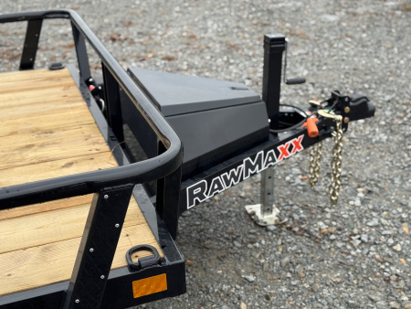 New 2026 RawMaxx UTX 83X16 W/4' HD FOLDING SPLIT GATE 10K GVWR Utility Trailer