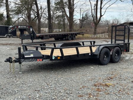 New 2026 RawMaxx UTX 83X16 W/4' HD FOLDING SPLIT GATE 10K GVWR Utility Trailer