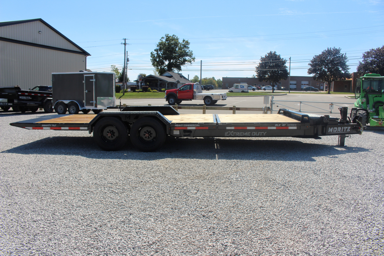 New 2026 Moritz 7' x 16' + 6' Low Pro - Gravity Tilt - Tilt Trailer - 25900# GVW