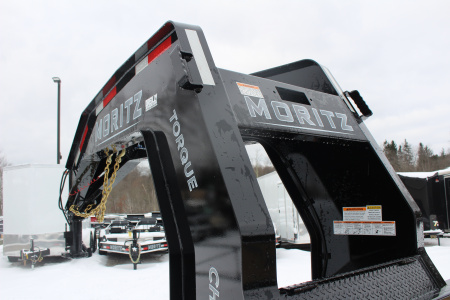 New 2026 Moritz FDGH Hydraulic Tail 30' GOOSENECK Deckover Flatbed Trailer- 25900# GVW