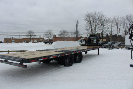 New 2026 Moritz FDGH Hydraulic Tail 30' GOOSENECK Deckover Flatbed Trailer- 25900# GVW