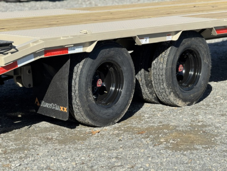 New 2026 RawMaxx FDX 102X25 12K HYD. DISC BRAKE/ MAXX RAMPS/ 14PLY TIRES 24K GVWR GOOSENECK Flatbed Trailer