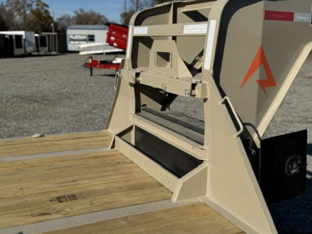 New 2026 RawMaxx FDX 102X25 12K HYD. DISC BRAKE/ MAXX RAMPS/ 14PLY TIRES 24K GVWR GOOSENECK Flatbed Trailer