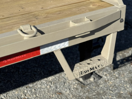 New 2026 RawMaxx FDX 102X25 12K HYD. DISC BRAKE/ MAXX RAMPS/ 14PLY TIRES 24K GVWR GOOSENECK Flatbed Trailer