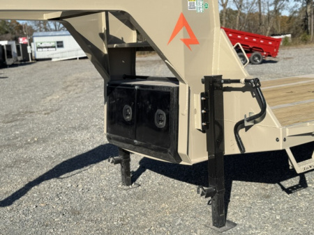 New 2026 RawMaxx FDX 102X25 12K HYD. DISC BRAKE/ MAXX RAMPS/ 14PLY TIRES 24K GVWR GOOSENECK Flatbed Trailer