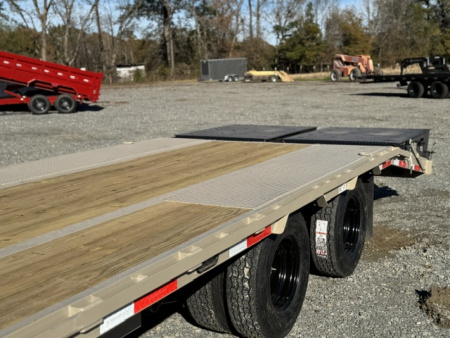 New 2026 RawMaxx FDX 102X25 12K HYD. DISC BRAKE/ MAXX RAMPS/ 14PLY TIRES 24K GVWR GOOSENECK Flatbed Trailer