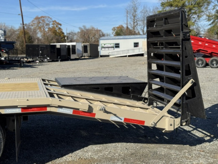 New 2026 RawMaxx FDX 102X25 12K HYD. DISC BRAKE/ MAXX RAMPS/ 14PLY TIRES 24K GVWR GOOSENECK Flatbed Trailer