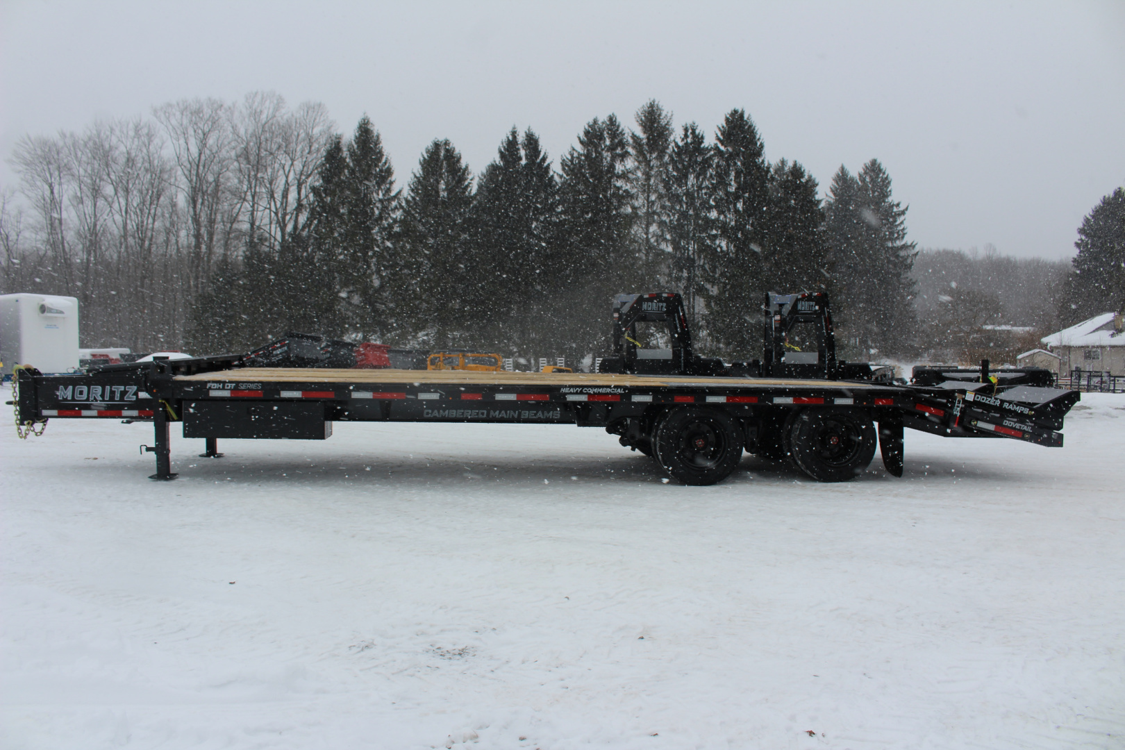 New 2026 Moritz FDPH DT 25' + 5' - Pintle Ring Deckover AIR BRAKE Equipment Trailer - 40000# GVW