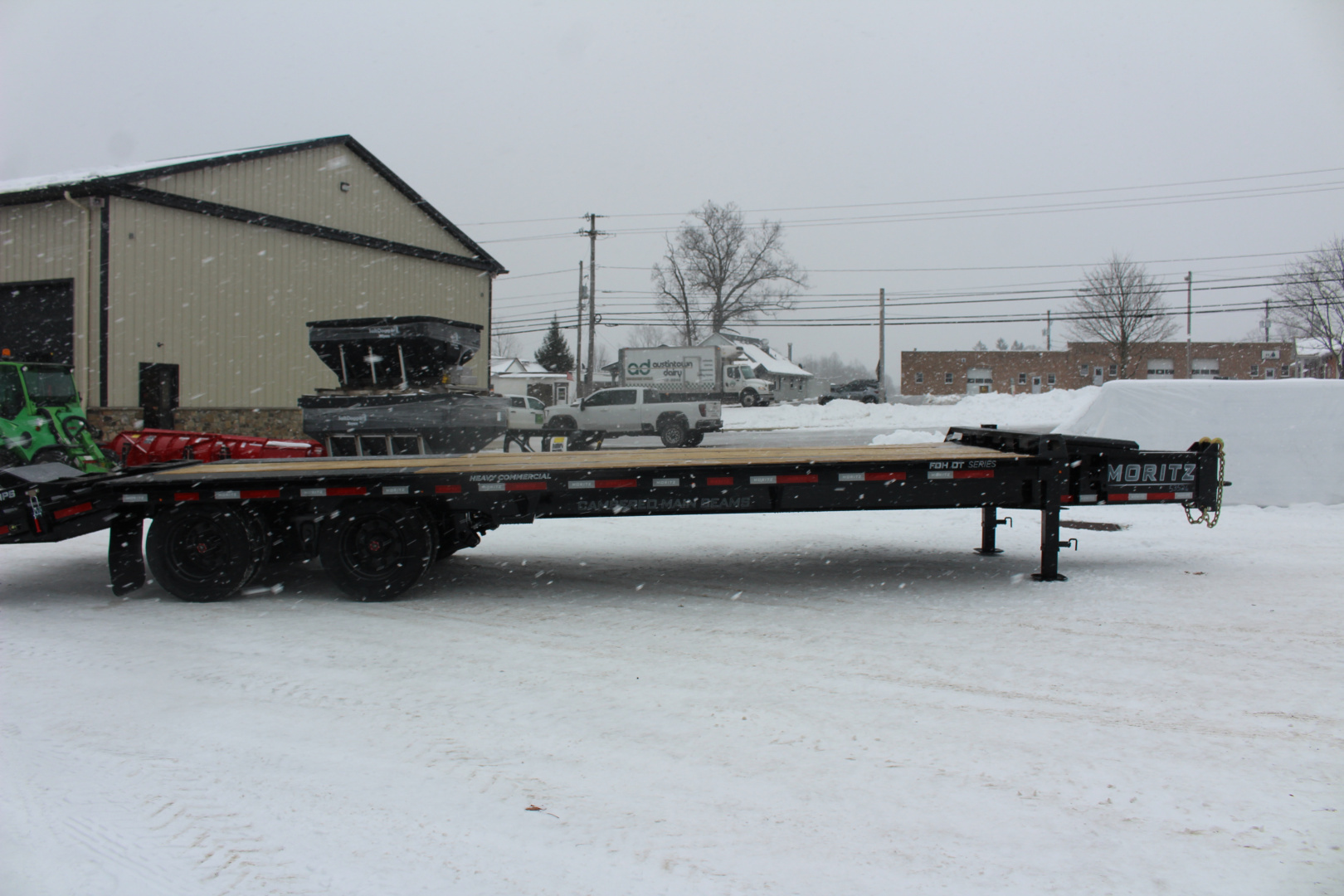 New 2026 Moritz FDPH DT 25' + 5' - Pintle Ring Deckover AIR BRAKE Equipment Trailer - 40000# GVW