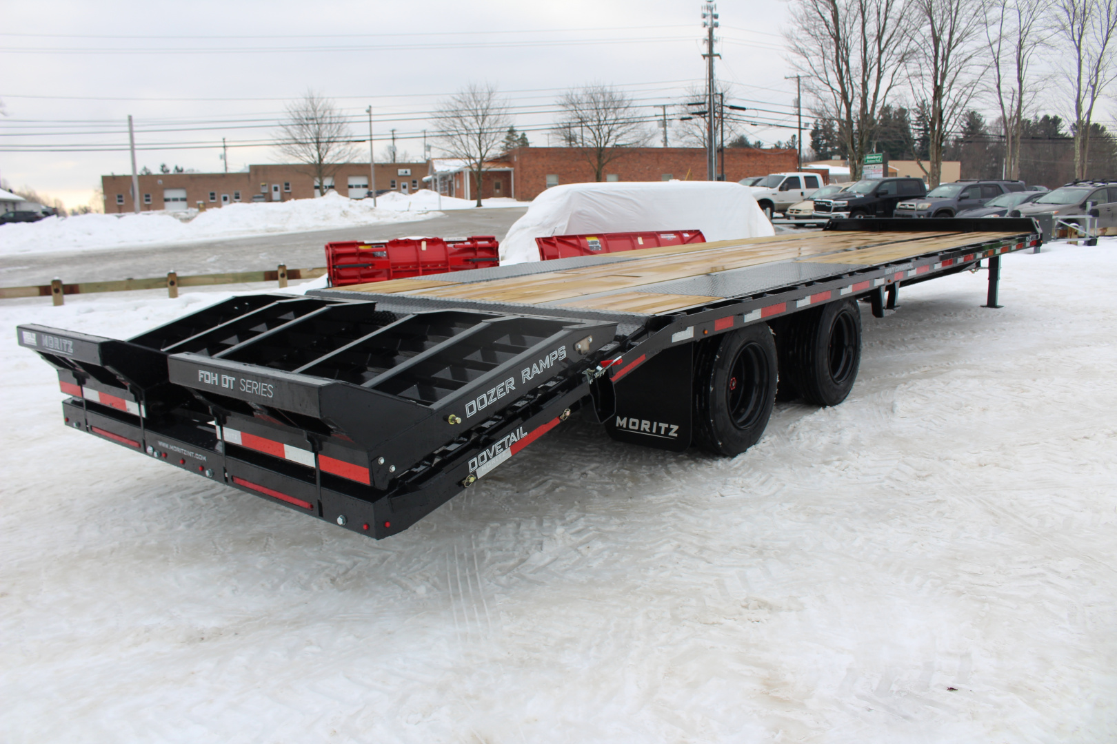 New 2026 Moritz FDPH DT 25' + 5' - Pintle Ring Deckover AIR BRAKE Equipment Trailer - 40000# GVW