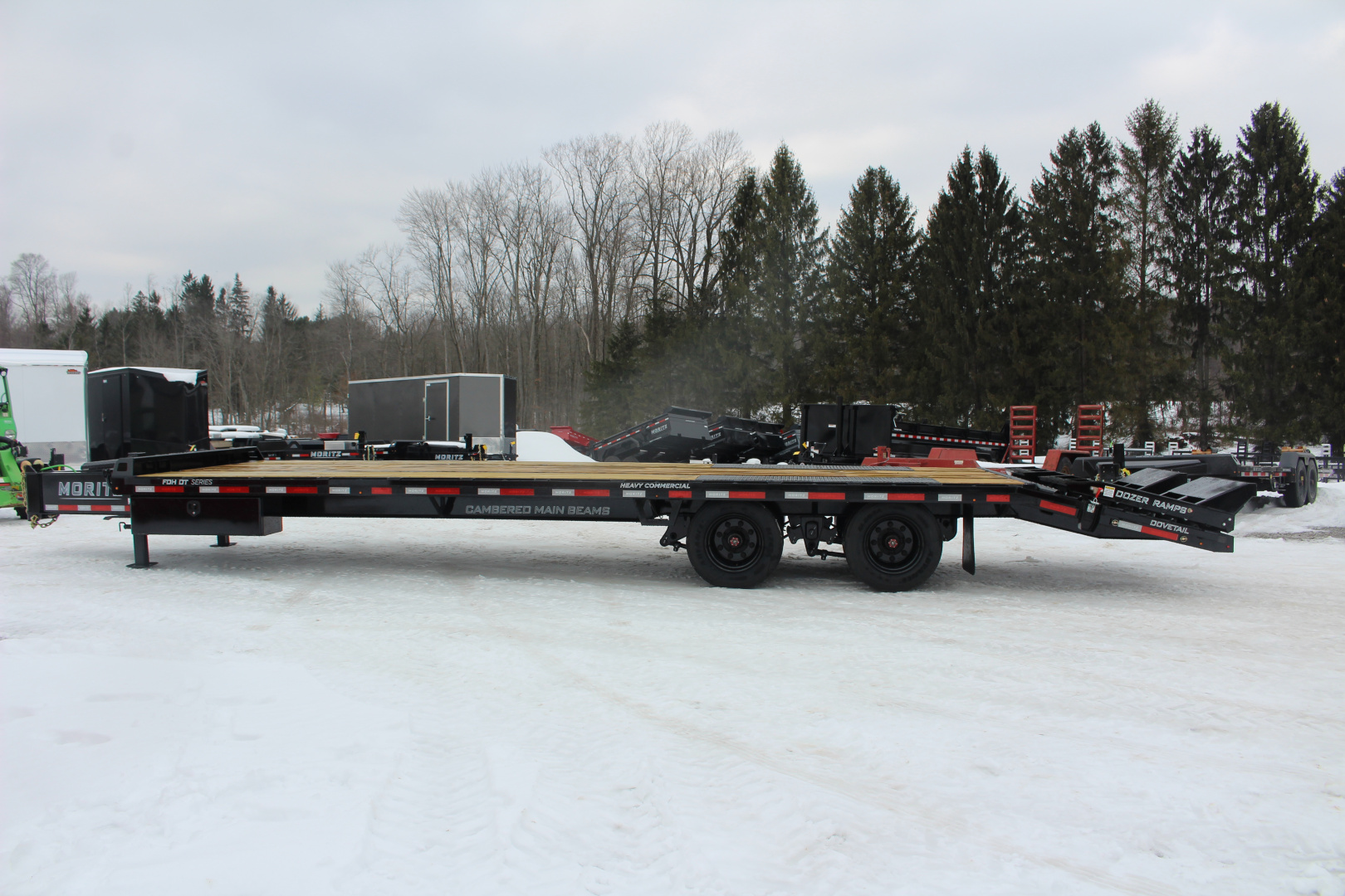 New 2026 Moritz FDPH DT 25' + 5' - Pintle Ring Deckover AIR BRAKE Equipment Trailer - 40000# GVW