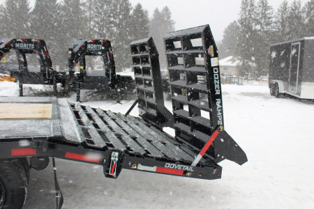 New 2026 Moritz FDPH DT 25' + 5' - Pintle Ring Deckover AIR BRAKE Equipment Trailer - 40000# GVW