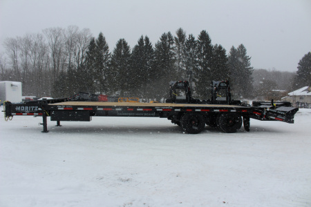 New 2026 Moritz FDPH DT 25' + 5' - Pintle Ring Deckover AIR BRAKE Equipment Trailer - 40000# GVW