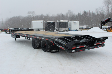 New 2026 Moritz FDPH DT 25' + 5' - Pintle Ring Deckover AIR BRAKE Equipment Trailer - 40000# GVW