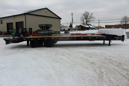 New 2026 Moritz FDPH DT 25' + 5' - Pintle Ring Deckover AIR BRAKE Equipment Trailer - 40000# GVW