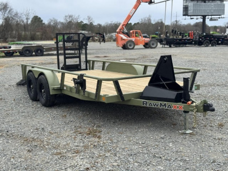 New 2026 RawMaxx UTX 83X16 W/4' HD FOLDING SPLIT GATE 10K GVWR Utility Trailer