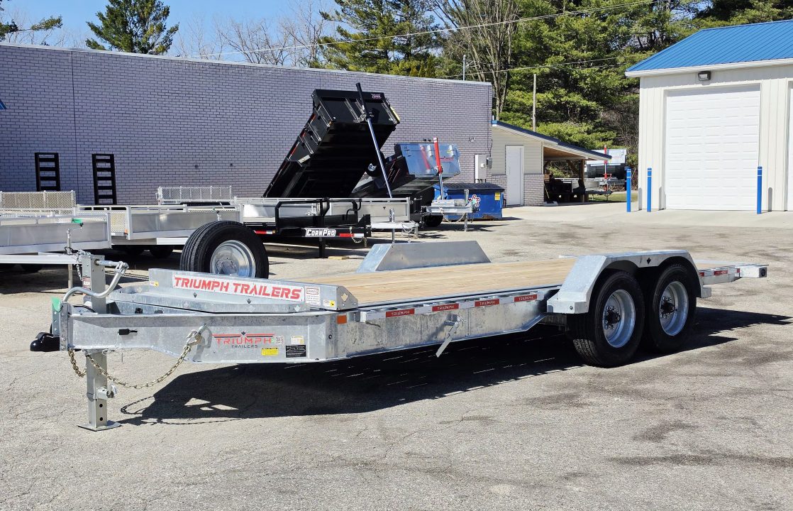 New 82X20 GALVANIZED POWER TILT DECK DUAL HYDRAULIC RAMS 8 K AXLES 2026 TRIUMPH