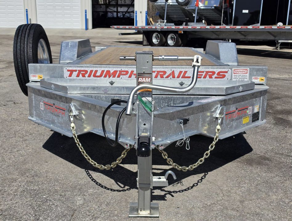 New 82X20 GALVANIZED POWER TILT DECK DUAL HYDRAULIC RAMS 8 K AXLES 2026 TRIUMPH
