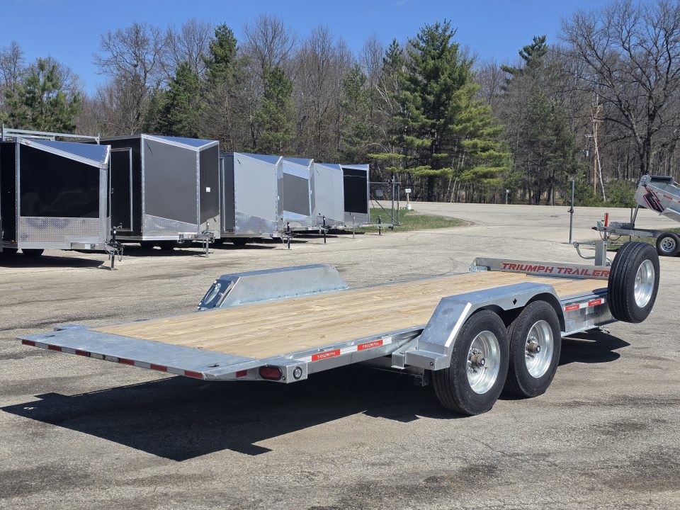 New 82X20 GALVANIZED POWER TILT DECK DUAL HYDRAULIC RAMS 8 K AXLES 2026 TRIUMPH