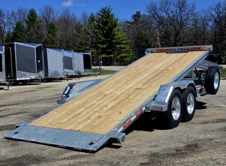 New 82X20 GALVANIZED POWER TILT DECK DUAL HYDRAULIC RAMS 8 K AXLES 2026 TRIUMPH