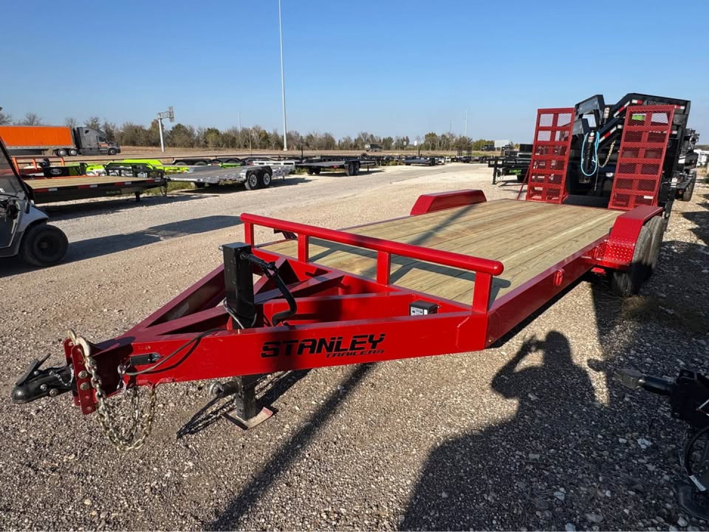New Stanley Trailers 83X20 EQUIPMENT TRAILER STAND UP RAMPS HEAVY DUTY 14K GVWR Equipment Trailer