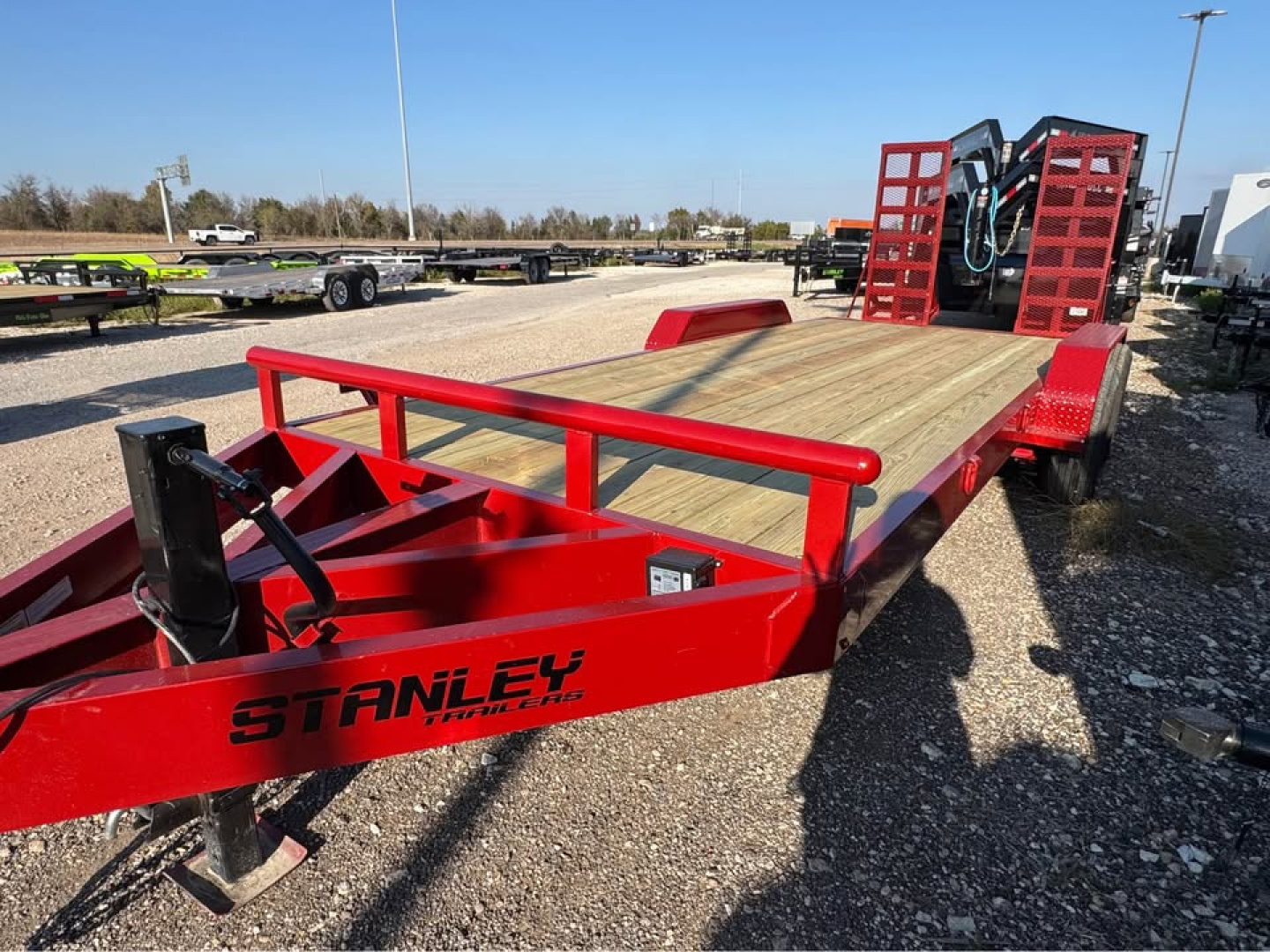 New Stanley Trailers 83X20 EQUIPMENT TRAILER STAND UP RAMPS HEAVY DUTY 14K GVWR Equipment Trailer