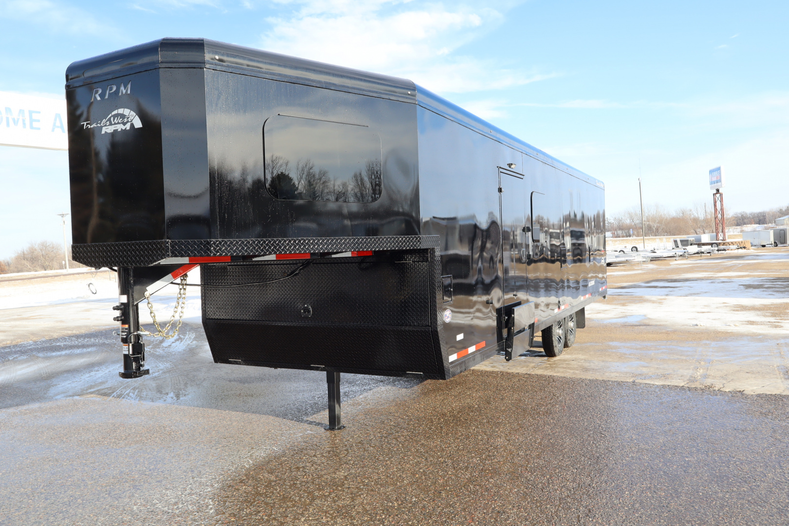 New 2026 Trails West 28' RPM Gooseneck Snowmobile Trailer