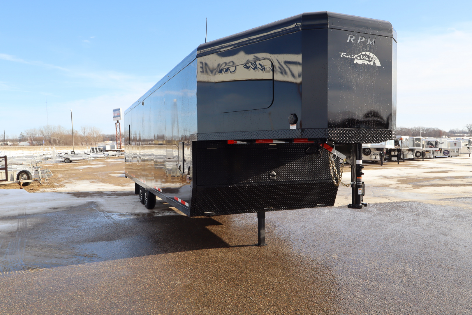 New 2026 Trails West 28' RPM Gooseneck Snowmobile Trailer