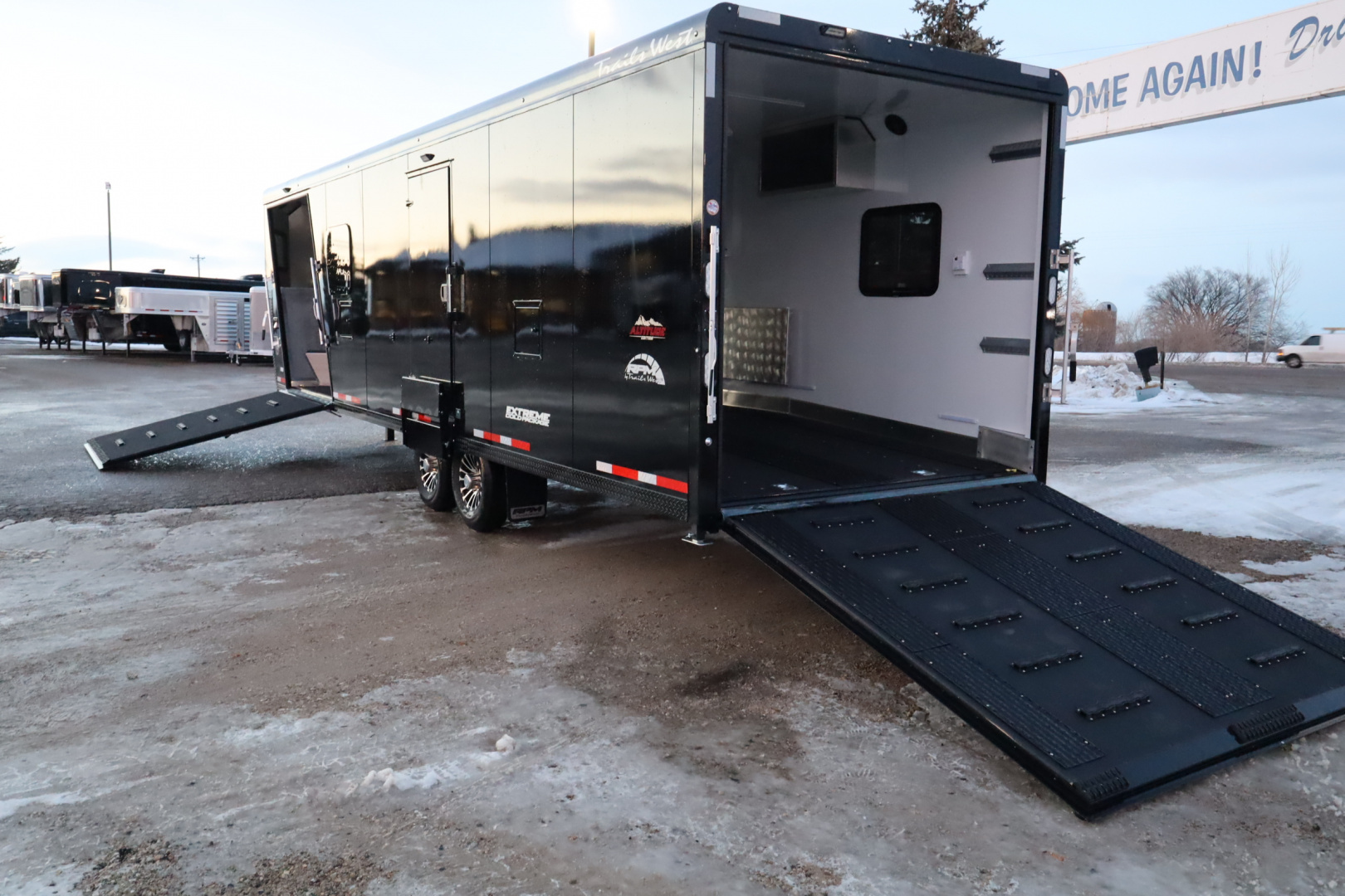 New 2026 Trails West 28' RPM GN Snowmobile Trailer