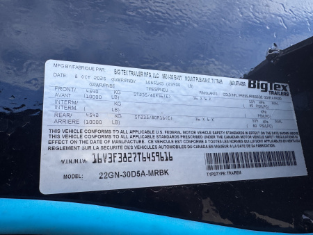 New 2026 Big Tex Trailers 22GN 25+5 Flatbed Trailer