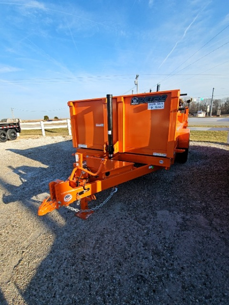 New 2026 SAFETY ORANGE Sure-Trac 82 x 14 14K Low Profile Telescopic Dump Trailer