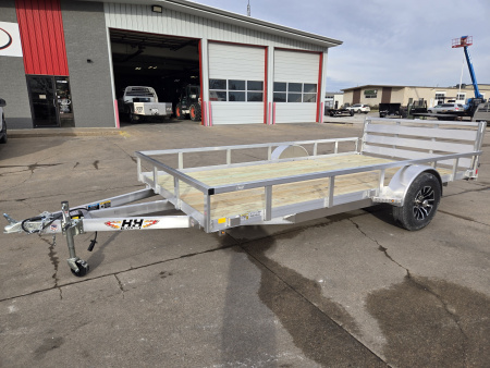New 2026 H&H Trailers 82x14 Aluminum Rail Side 5K Utility Trailer