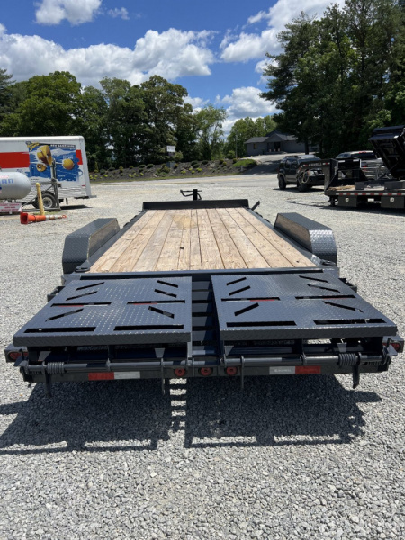 New 2025 Iron Bull EWB Series Equipment Trailer / 83"x22 / 2-7,000# Electric Brake Axles / Rampage Ramps / Jumbo Toolbox