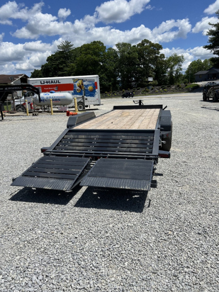 New 2025 Iron Bull EWB Series Equipment Trailer / 83"x22 / 2-7,000# Electric Brake Axles / Rampage Ramps / Jumbo Toolbox